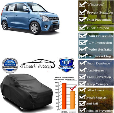Tamanchi Autocare Car Cover For Maruti Suzuki Wagon R VXI(Black)