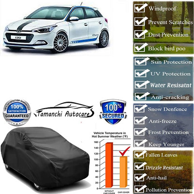 Tamanchi Autocare Car Cover For Hyundai i20 Sportz(Black)
