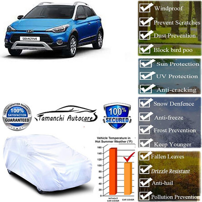 Tamanchi Autocare Car Cover For Hyundai i20 Active(Silver)