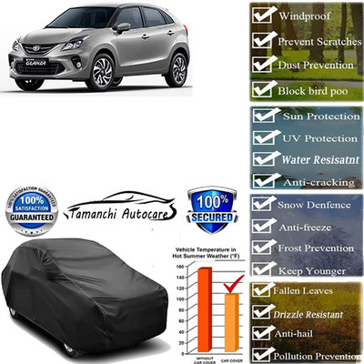 Tamanchi Autocare Car Cover For Toyota Glanza(Black)