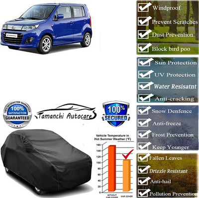 Tamanchi Autocare Car Cover For Maruti Suzuki WagonR Stingray(Black)