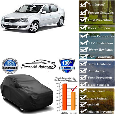 Tamanchi Autocare Car Cover For Mahindra Logan(Black)