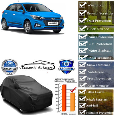 Tamanchi Autocare Car Cover For Hyundai Elite i20(Black)