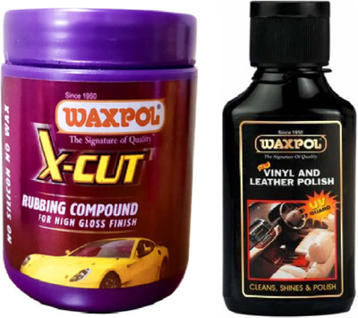 waxpol Liquid Car Polish for Exterior, Dashboard, Leather, Chrome Accent, Metal Parts(225 ml)