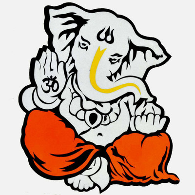 AFH Sticker & Decal for Car & Bike(White, Orange)