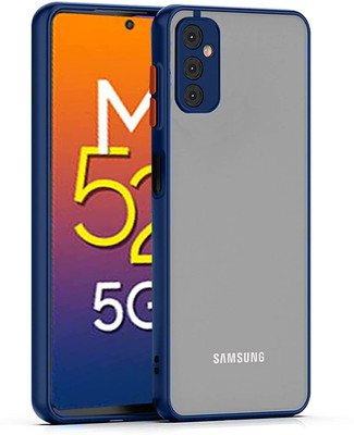 huemic Back Cover for Back Case Cover, Samsung Galaxy M52 5G, (Camera Protection Smoke)(Blue, Camera Bump Protector, Pack of: 1)