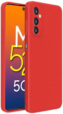 KloutCase Bumper Case for Back Case Cover, Samsung Galaxy M52 5G, Samsung M52 5G, Camera Protection (Silicon)(Red, Grip Case, Silicon, Pack of: 1)