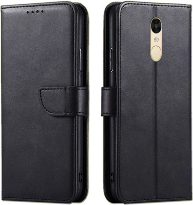 PFOAM Flip Cover for Mi Redmi Note 5(Black, Magnetic Case)