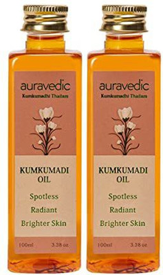 AURAVEDIC Kumkumadi Tailam Face Oil for Glowing Skin 100ml(2 Items in the set)