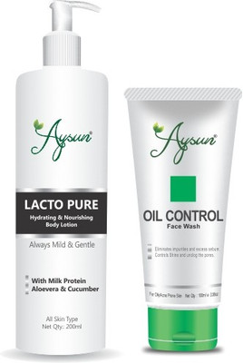 Aysun Lacto Pure Boyd Lotion & Oil Control Face wash Combo Pack of 2(2 Items in the set)