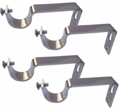 LAMROAR Silver Rod Rail Bracket Metal(Pack of 4)