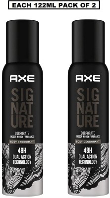 AXE Signature Corporate Indoor Woody Fragrance No Gas Deodorant Body Spray Each 122ml Set of --2 Body Spray  -  For Men(244 ml, Pack of 2)