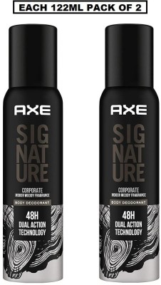 AXE Signature Corporate (Green Fragrance No Gas Deodorant Body Spray) Each 122ml Set of 2 Body Spray  -  For Men(244 ml, Pack of 2)