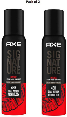 AXE Signature Intense Strong Woody Fragrance No Gas Body Spray Each 122ml Pack of 2 Body Spray  -  For Men(244 ml, Pack of 2)