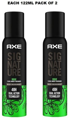 AXE Signature Rogue Floral Woody Fragrance No Gas Deodorant Body Spray Each 122ml Pack of 2 Body Spray  -  For Men(244 ml, Pack of 2)