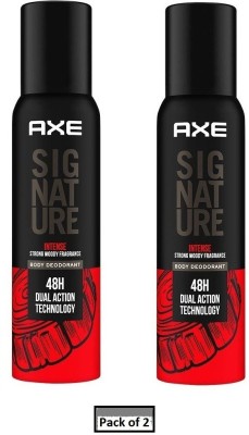 AXE Signature Intense Strong Woody Fragrance No Gas Deodorant Body Spray Each 122ml Set of2 Body Spray  -  For Men(244 ml, Pack of 2)