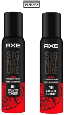 AXE Signature Intense Strong Woody Fragrance No Gas Deodorant Body Spray Each 122ml (Pack of __2) Body Spray  -  For Men(244 ml, Pack of 2)