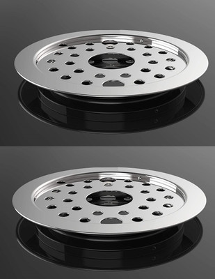 Ytc Floor Stainless Steel Push Down Strainer(12.7 cm Set of 1)