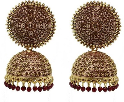 JMBW INTERNATIONAL Designer graceful Jhumka earrings for women Beads Brass Jhumki Earring Alloy, Metal Jhumki Earring