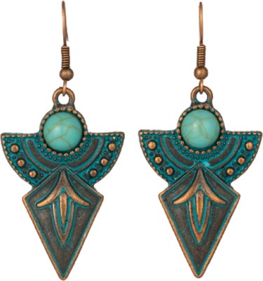 BERYLBABE Indiho Collection Metal alloy Drop Earring 106 Green Metal Drops & Danglers