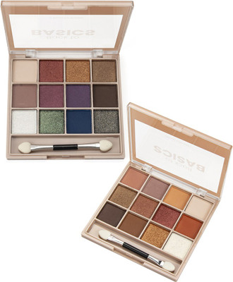MARS Back To Basic 12 Beautiful Shades Shimmer-Matte Eyeshadow Palette, Pack of 12 (ES16) 14.4 g(Multicolor)