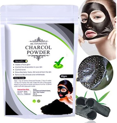 Ayurgen Herbals Charcoal Powder Skin brightening and pore tightening Activated charcoal peel off mask for men & women black mask black peel off mask |advance activated charcoal peel off mask blackhead removing peel off mask oil control and anti acne peel off mask activated charcoal black mask remove