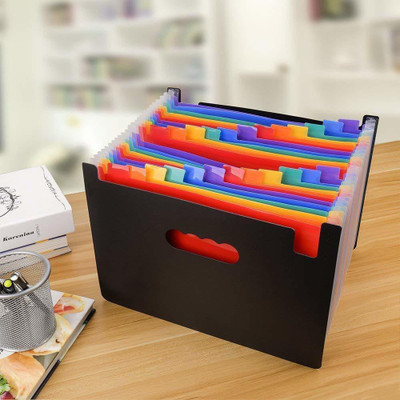 ATOOZED Polyester File Folder(Set Of 1, Black)