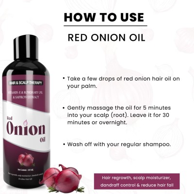 Manarya Sun's Heart Red Onion Hair Regrowth Hair Oil with Essential Oils Hair Oil(100 ml)