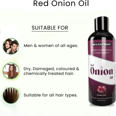 Manarya Sun's Heart Red Onion Hair Oil With Almond & Thyme Oil Hair Oil(100 ml)