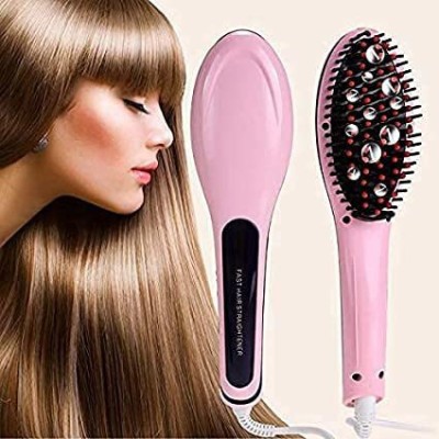 MM JUNCTION Fast Hot Hair Straightener Comb Brush LCD Screen Flat Iron Styling (HQT 906) Hair Straightener(Pink)