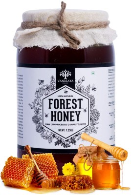 Vanalaya Forest Raw Honey Unprocessed Unpasteurized Pure natural organic honey for weight loss(1.25 kg)
