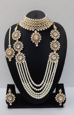 vaishnavi imitation Alloy Gold Jewellery Set(Pack of 1)