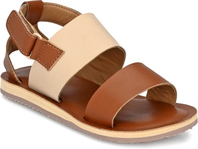 Tuskey Boys Velcro Strappy Sandals(Brown , 11 - 12 Years)