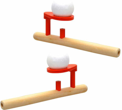 RVM Toys Pack of 2 Wooden Floating Ball Blow Tube & Foam Fun Balls Blowing Toys Games Toys Also Helpful in ADHD Occupational Therapy For Speech and Autism(Multicolor)
