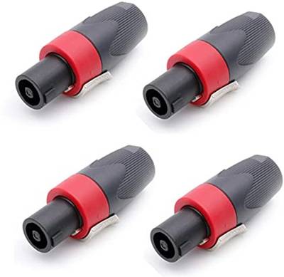 ERH India Pack of 4 4 Pin Plug Audio Cable Plug Socket Adapter