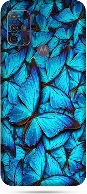 OggyBaba motorola g10 power, Phone Back side Protector and Camera Protector Mobile Skin(Sky Blue Butterfly Skin Matte Finish Skin)