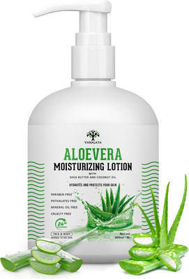 Vanalaya Alovera Moisturizing Lotion with shea butter Vitamin E and coconut oil Mositurizer 300ml(300 ml)