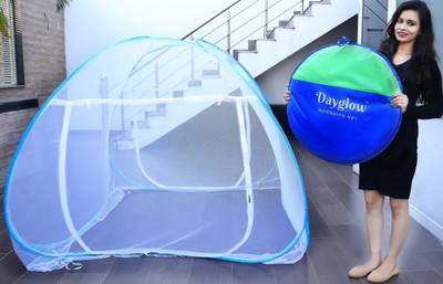 DAYGLOW Polyester Adults Washable MN-DB-BLU-7 Mosquito Net(Blue, Tent)