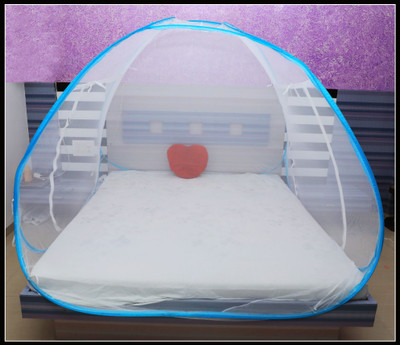 DAYGLOW Polyester Adults Washable Mosquito Net for King Size Bed|Polyester, Foldable, High Durability| Mosquito Net(White, Blue, Tent)