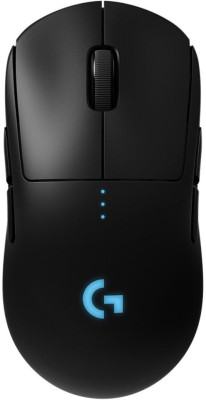 Logitech Pro/Onboard Memory/Ultra-Light weight(80gm)/8 progammable buttons,upto 25600 DPI Wireless Optical  Gaming Mouse(USB 2.0, Black)