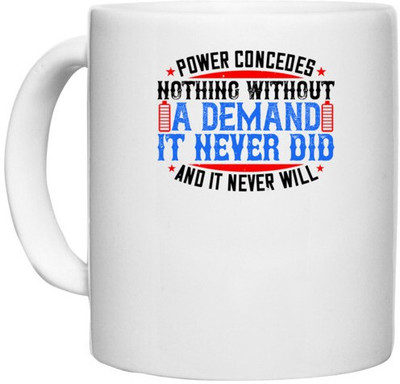 UDNAG White Ceramic Coffee / Tea 'Electrical Engineer | Power concedes nothing without a demand. It never did and it never will' Perfect for Gifting [330ml] Ceramic Coffee Mug(330 ml)