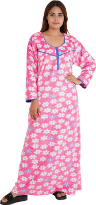 NACNO Women Nighty(Pink)