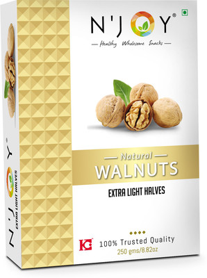 N'Joy Natural Extra Light Halves Walnuts kernels(Without Shell) Walnuts(1 x 250 g)
