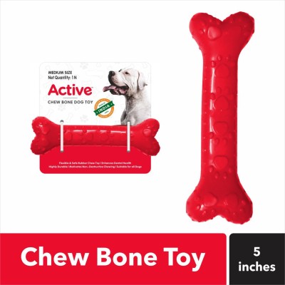 Active 5 inches Chew Toy Rubber Bone For Dog