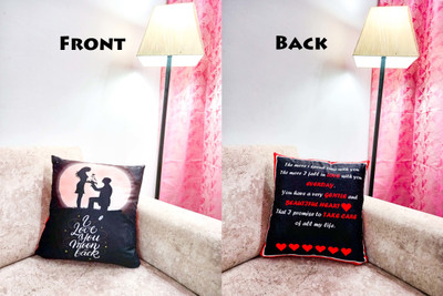 Shri Ganesh Handloom Microfibre Quotes Cushion Pack of 1(Multicolor)