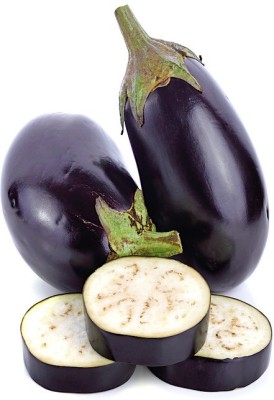 VNR Organic galaxy puple brinjal vegetable hybrid seeds 1-packet Seed(100 per packet)