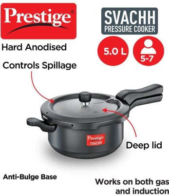 Prestige 5 L Induction Bottom Pressure Cooker & Pressure Pan(Hard Anodized)