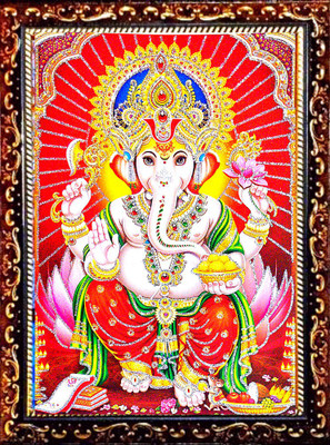SUNINOW LORD GANESH | GANPATI BAPPA MORYA | GANPATI | GANESHA PHOTO FRAME Religious Frame