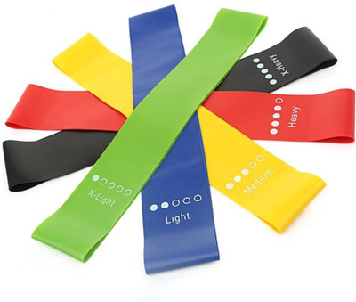 Pheonix Resistance Loop Exercise Bands, 5 Set of Stretch Bands for Booty Resistance Tube(Multicolor)