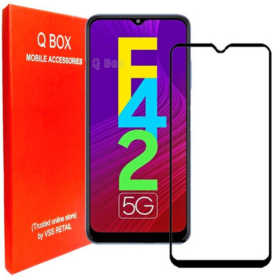 Q Box Edge To Edge Tempered Glass for Samsung Galaxy F42 5G(Pack of 1)